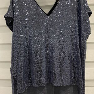 Glittery V-neck Shirt